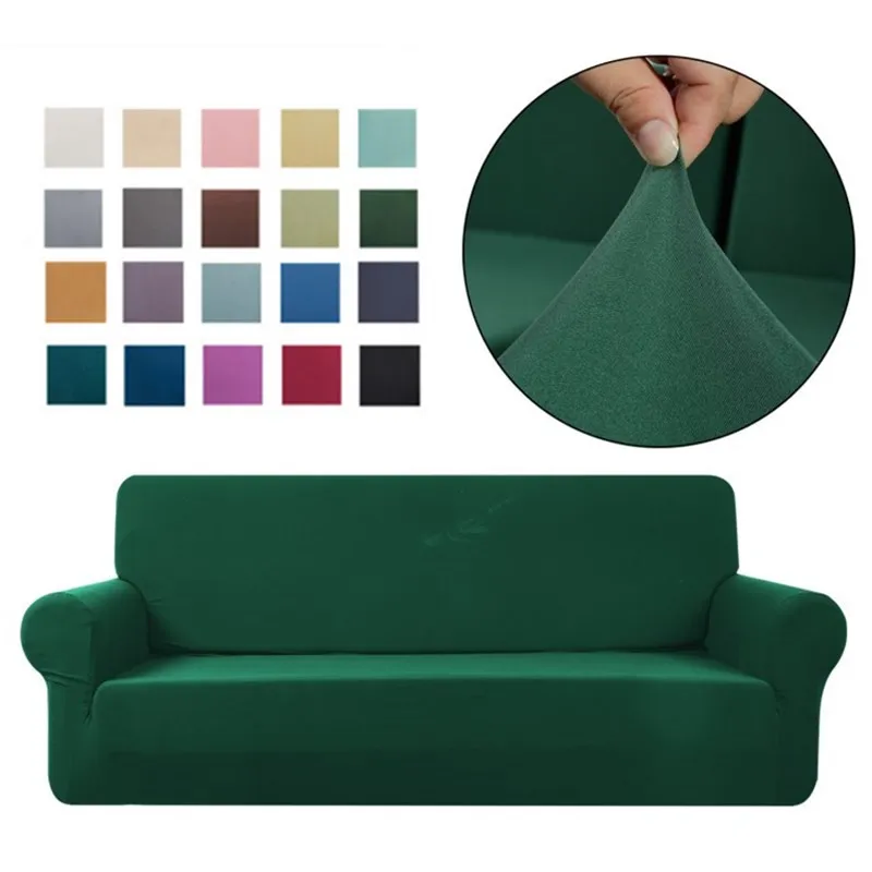 Home & Living Elastic Corner Sofa Covers 1/2/3/4 Seats Solid Couch Slipcover L Shaped Sofa Cover Protector Bench Covers