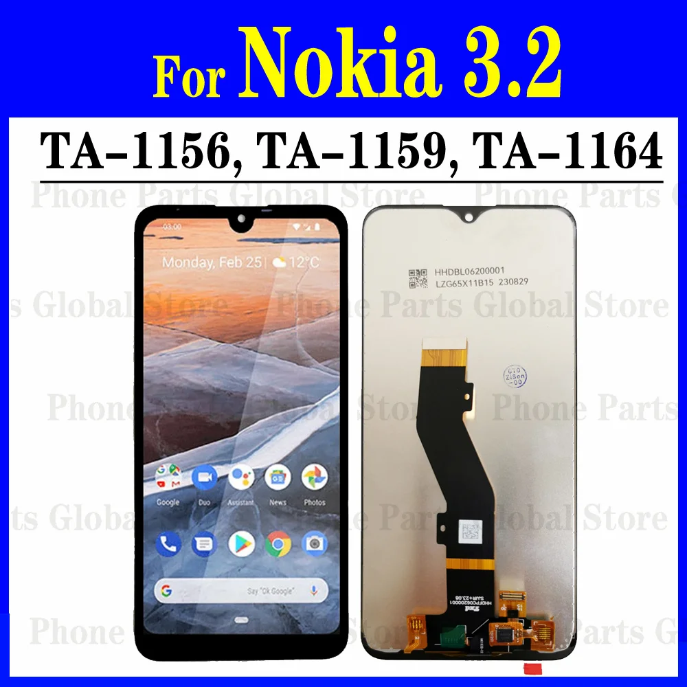 6 26 &quotдисплей для Nokia 3.2 ЖК-экран TA-1156 TA-1159 TA-1164 ЖК-дисплей с сенсорной панелью и