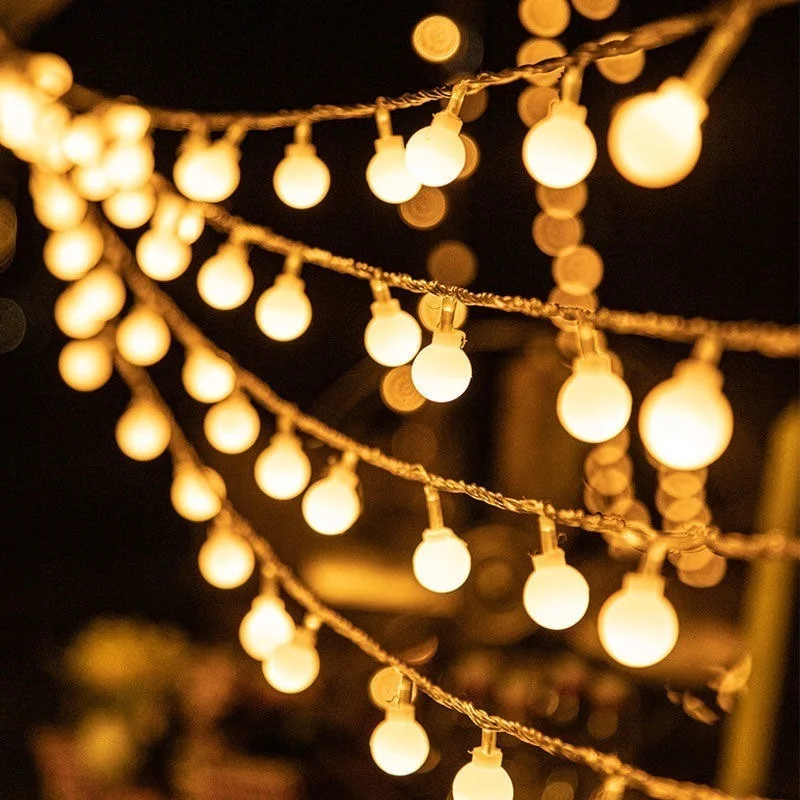 

Ball LED String Lights European/American Plug Outdoor Lights Fairy Lights Party Home Wedding Garden Christmas Decoration
