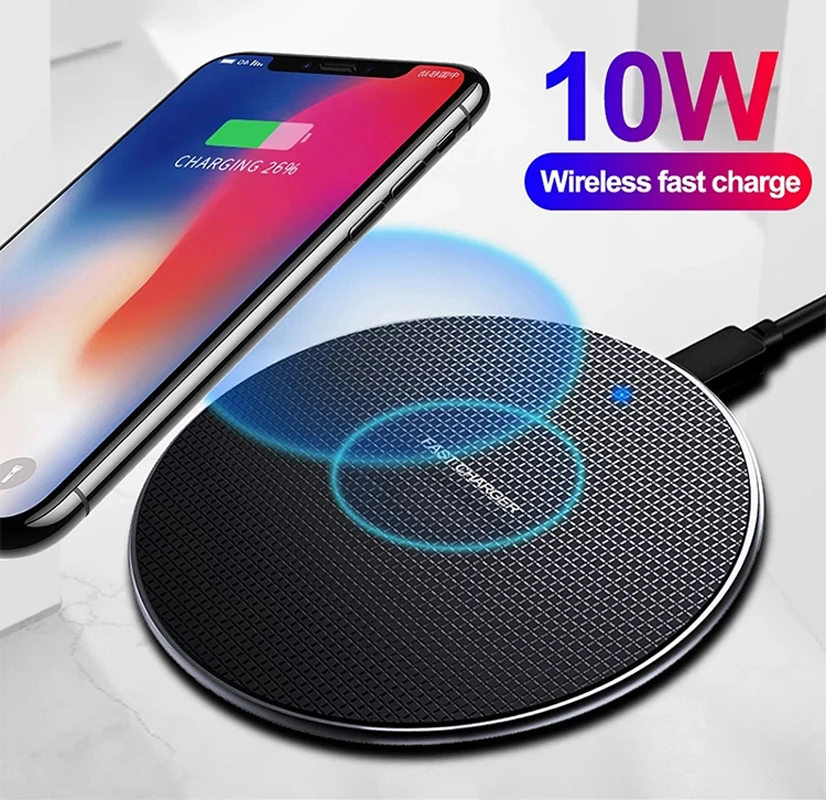 

10w Wireless Charger For Iphone11 Xs Max X Xr 8plus Fast Charge Mobile Phone Charger For Ulefone Doogee Samsung Note 9 8 S10plus