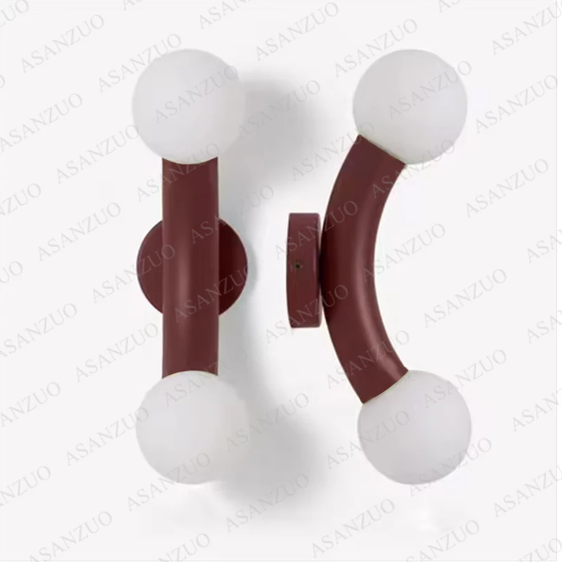 Простая стеклянная настенная лампа в форме шара декоративные светильники Луны