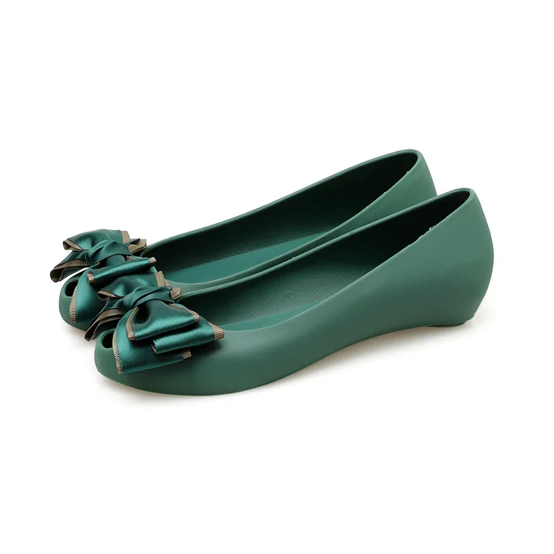 

Women Jelly Shoes bow Summer Sandals Female Flat Shoe Casual Ladies Slip On Woman Fish mouth Peep Toe Beach Shoes