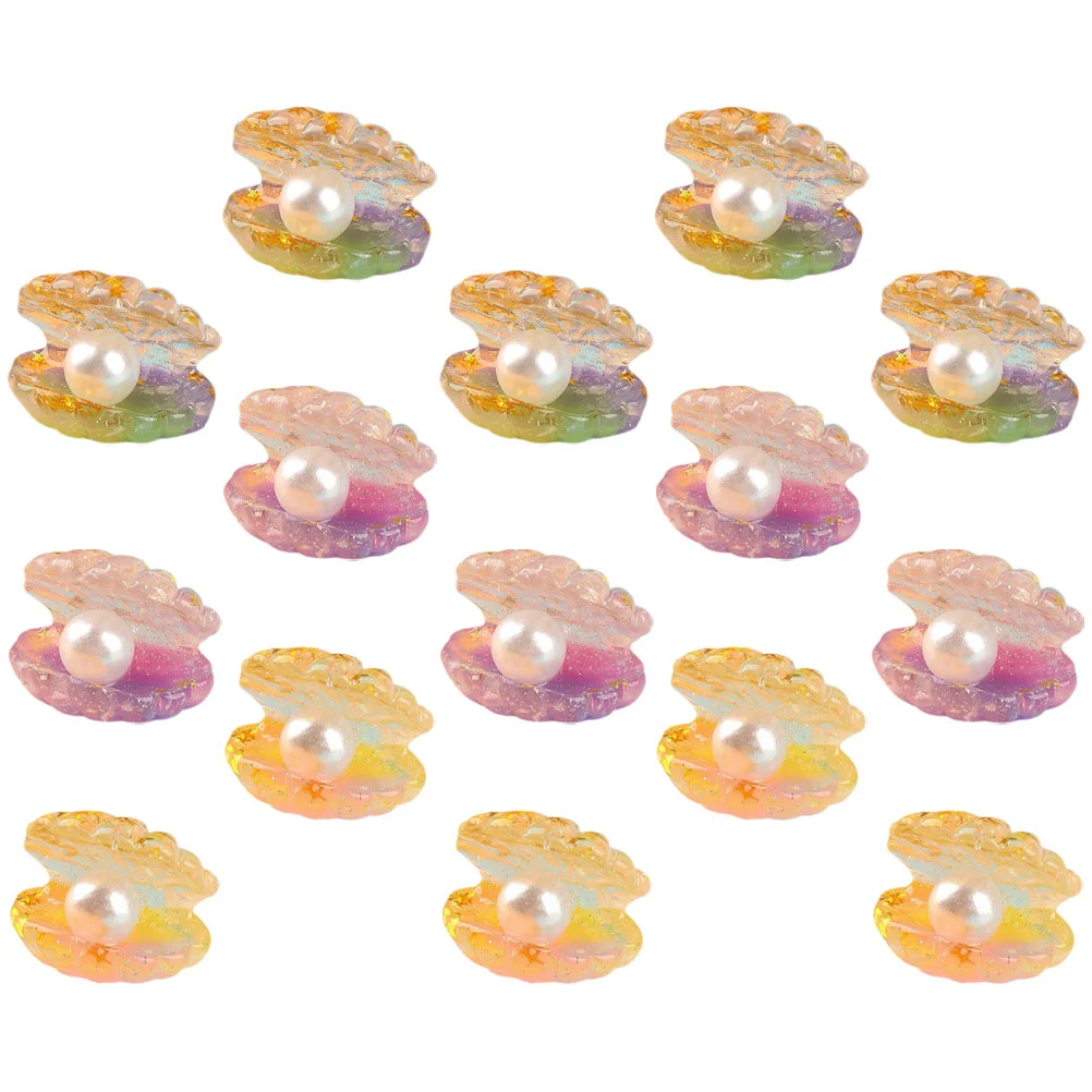 

18 Pcs Shell Statue Resin Craft Mini Tiny Ornaments Fish Decorations Tank Aquarium