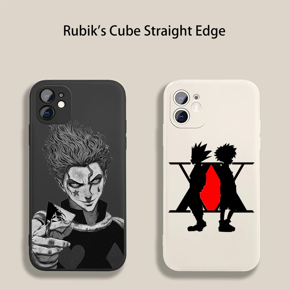 

Hisoka Killua hunter x hunter Original Square Liquid Silicone Phone Case For iPhone 14 11 12 13 Pro Max X XS XR 7 8 Plus Cover