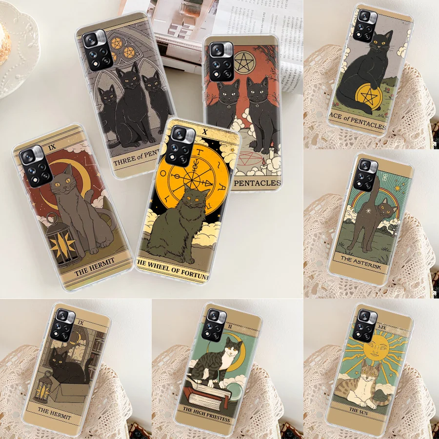 Чехол для телефона Empress Tarot Cat с художественным принтом Xiaomi Redmi Note 13 Pro + 5G 10 10A 10C 12 12C 9