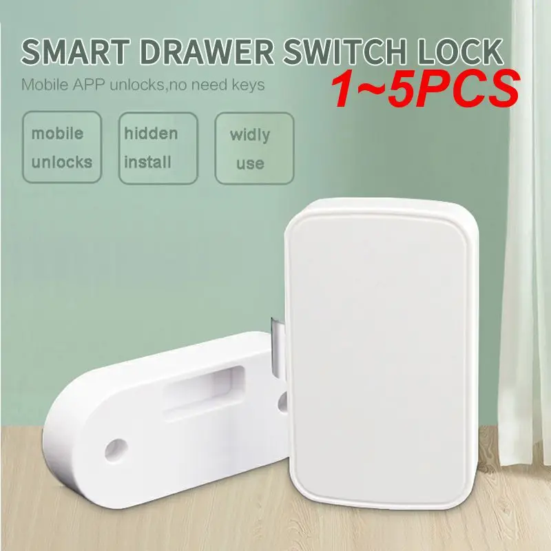 

1~5PCS Tuya APP Remote Control Cabinet Drawer Lock Smart Home Invisible Keyless Electrics Wifi Security Phone Control