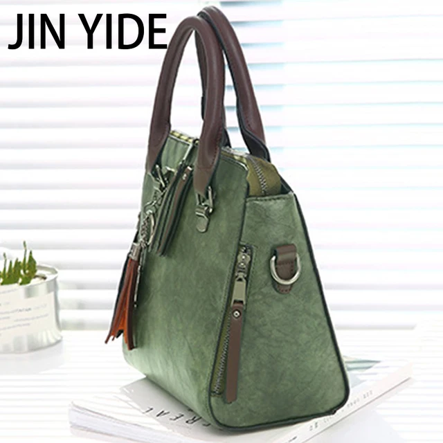 JIN YIDE Leather Ladies HandBags Women Bag Totes Tassel Designer 2