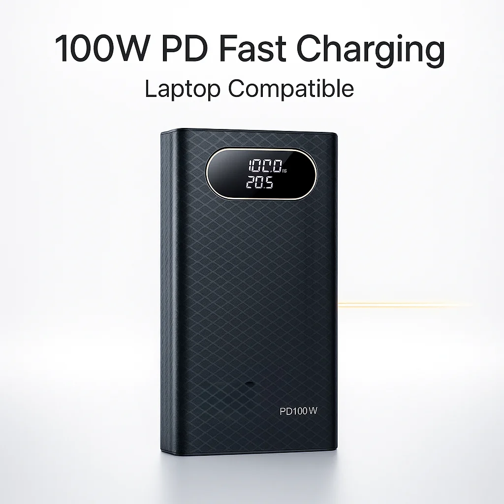 Фото Корпус Power Bank PD100W с зимним улучшением, корпус «сделай сам» с батареей 6 × 2100, PPS/PD3.0/QC3.0 для ноутбука, телефона №5