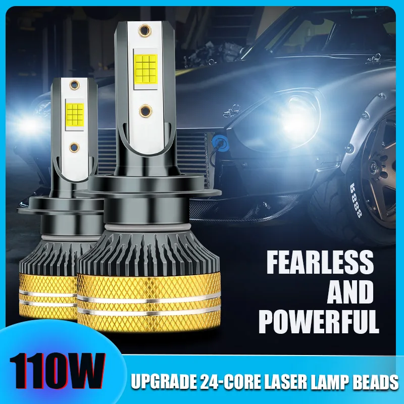 

DPUSI Car LED Headlight Bulb Headlamp H1 H3 H4/9003/HB2 H7 H8 H9 H11 9005 HB3 9006 HB4 9012 12V White 6000K 110W