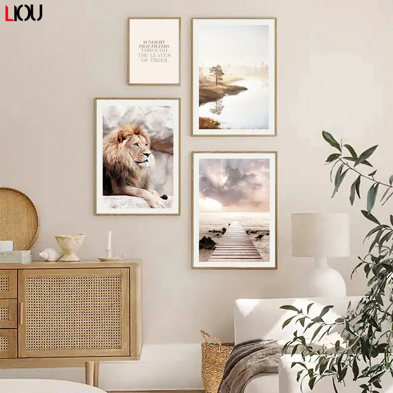 Женская эстетика богемный закат деревянная искусственная печать природный