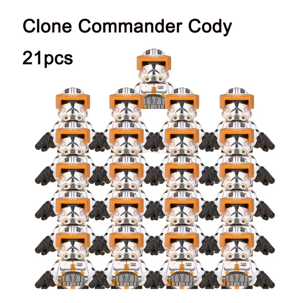 

Disney 21pcs/lot Clone Force 99 Cody 501st Clone&Legion Death Trooper Building Blocks Brick Star Model Figures Wars Kids Toy