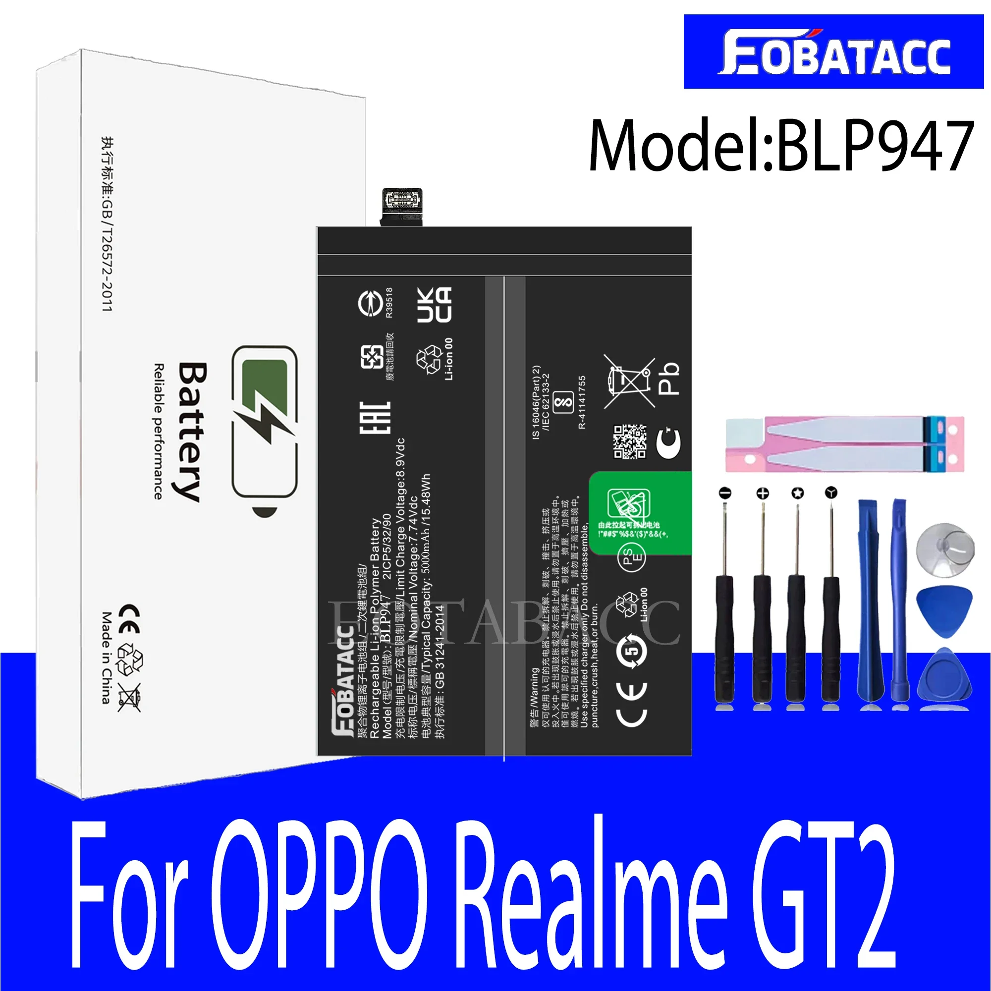 EOTABACC 100% новый оригинальный аккумулятор BLP947 для OPPO Realme GT2 + инструменты