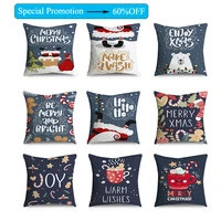 merry christmas cushion covers polyester throw pillow case with zipper home sofa decorative nordic pillow covers 45x45