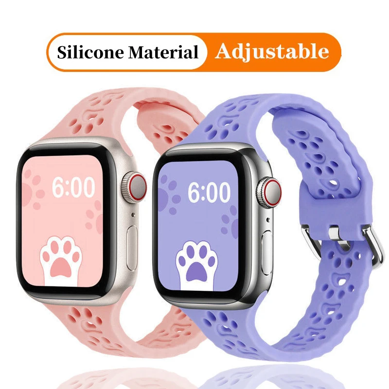 

Silicone Strap For Apple Watch Band 45mm 44mm 42mm 41mm 40mm 38mm Sports Wristband iWatch Series 7 6 5 4 3 2 1 Correa Watchband