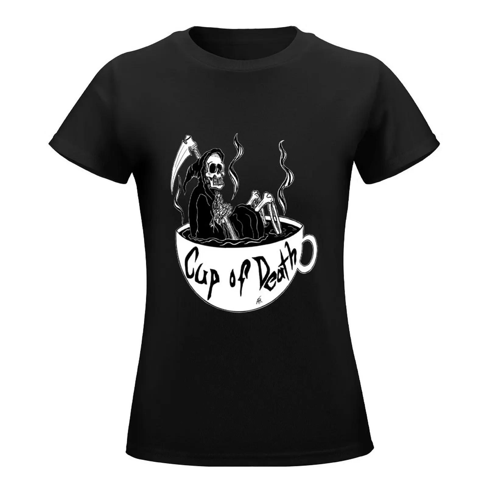 Футболка Death in a cup милые топы женская одежда эстетическая футболка для женщин