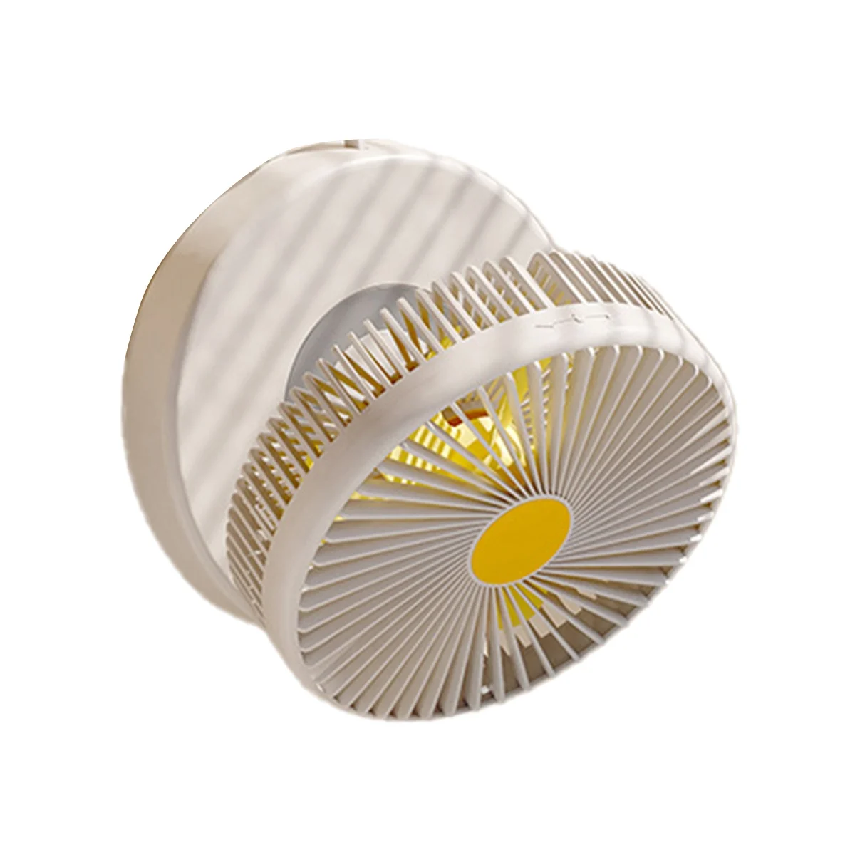 

USB Desktop Folding Fan Rechargeable Portable Mini Fan Air Cooler Electric Fan with Night Light Cooling for Office(A)