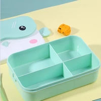bento lunch box for school kids rectangular leakproof plastic food container microwavable dinnerware lunchbox