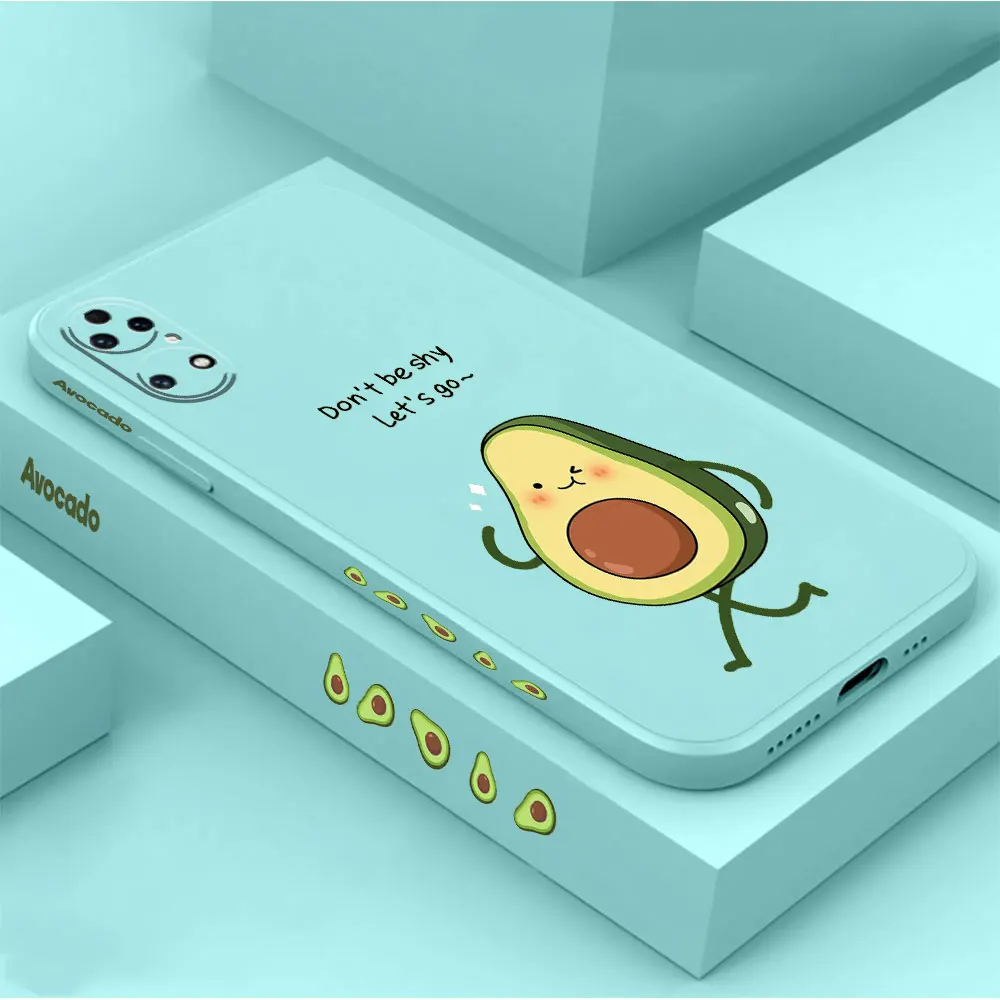 Avocado Family Phone Case For Huawei P60 P50 P40 P30 P20 Mate 50 40 30 20 20X 10 Colour Liquid Silicone Cover Funda Cqoue Shell