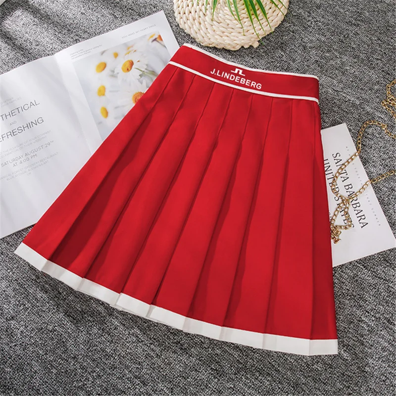 Golf skirt with women's safety pants, high-quality pleated short skirt, J Lindeberg fashionable sports golf clothing, summer