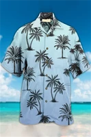 mens summer cuban collar design hawaiian shirts fashion casual short sleeves loose breathable beach custom shirts large size 5x