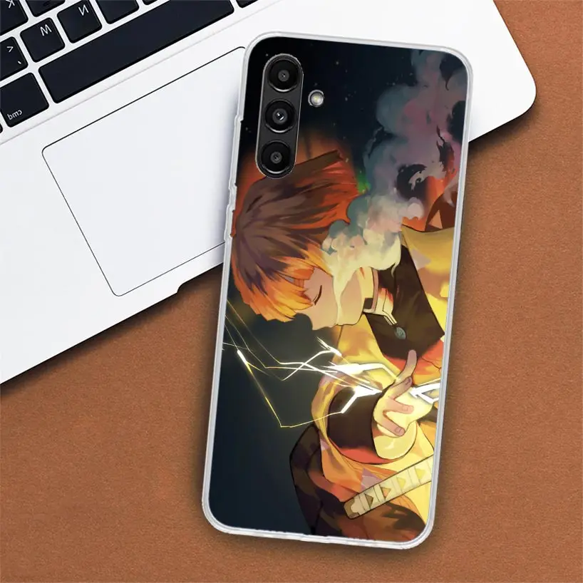 Фото Чехол для телефона Demon Slayer Agatsuma Zenitsu для Samsung Galaxy A51 A71 A50 A70 A40 A30 A20E A10 A41 A31 A21S A11 A01 A6 A8 + A7 A9 №5