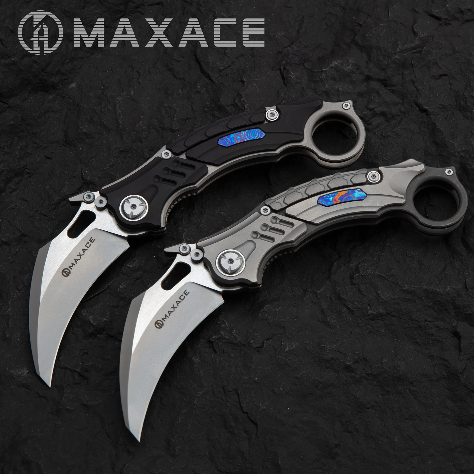 

Maxace Raptor Folding Knife TC4 Handle CPM-MAGNACUT Blade Edc Outdoor Hunting Camping Tool Tactical Survival Knives Gift