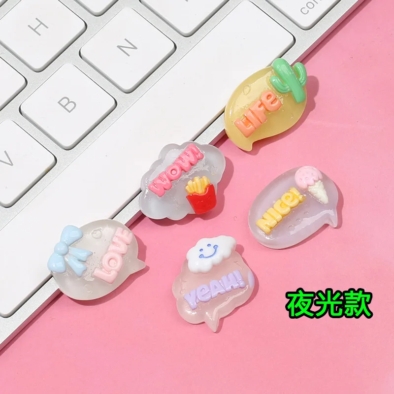 10 шт., светящиеся кабошоны для украшения волос