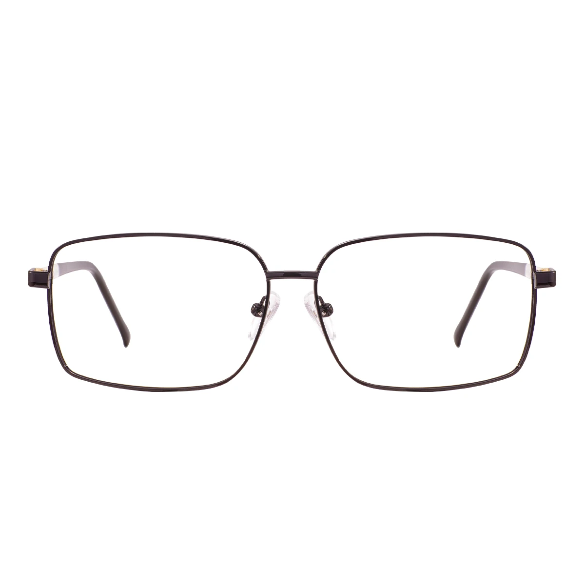 Металлическая большая Прямоугольная оправа для очков с пружинным шарниром линз