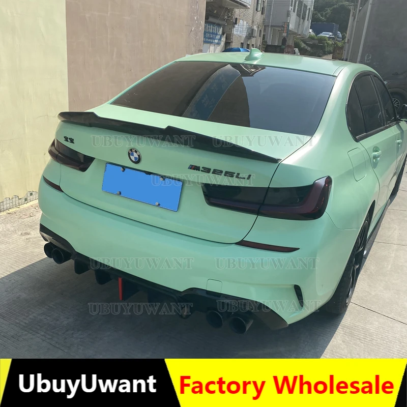 

Стиль PSM для BMW G20 2018 -2022 320i 320D, новинка, 3 серии, внешний задний спойлер из натурального углеродного волокна, задний спойлер, украшение для авто...