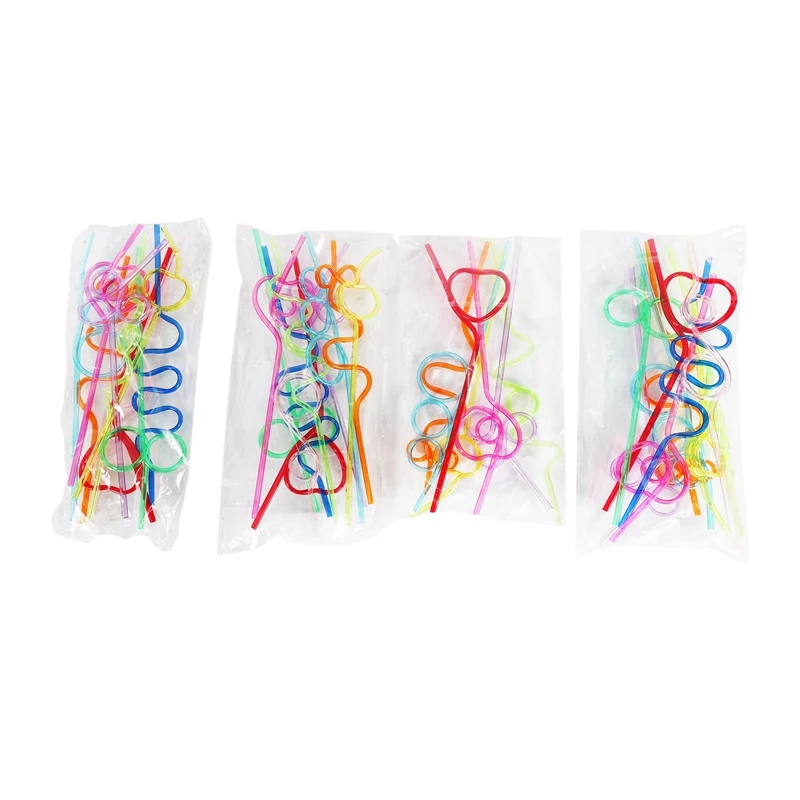 

Children's Curly Party Straws, Crazy Party Straw Curling Novel Straws, For Party Bag Fillings, 72 Pieces