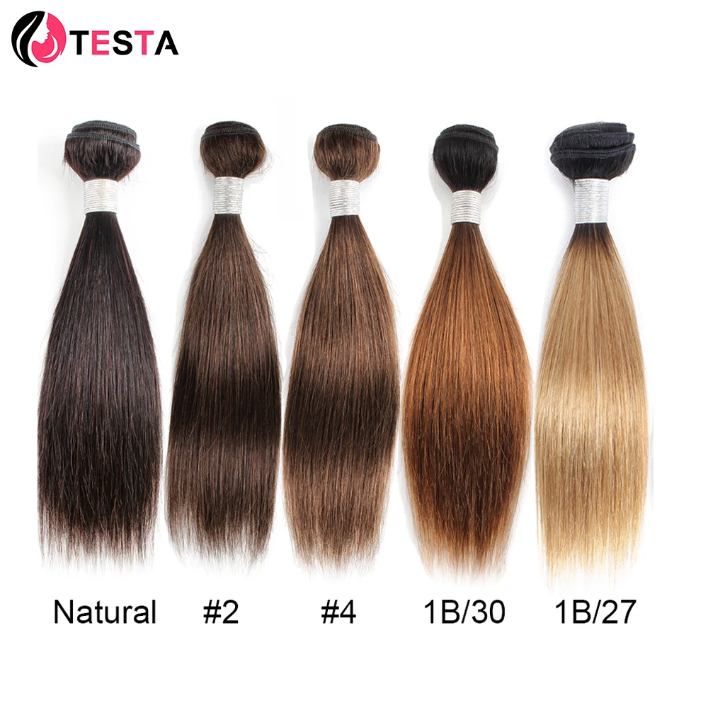 

Straight 4 Human Hair Bundles 50g/Pcs Natural Color Ombre Honey Blonde For Short Bob Style Indian Hair Extension 10-16 Inch