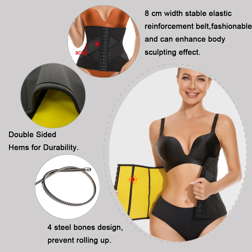 SEXYWG Women Waist Trainer Sauna Belt Fat Burning Weight Loss Belt Waist Cincher Faja Slimming Belt Neoprene Sweat Belt