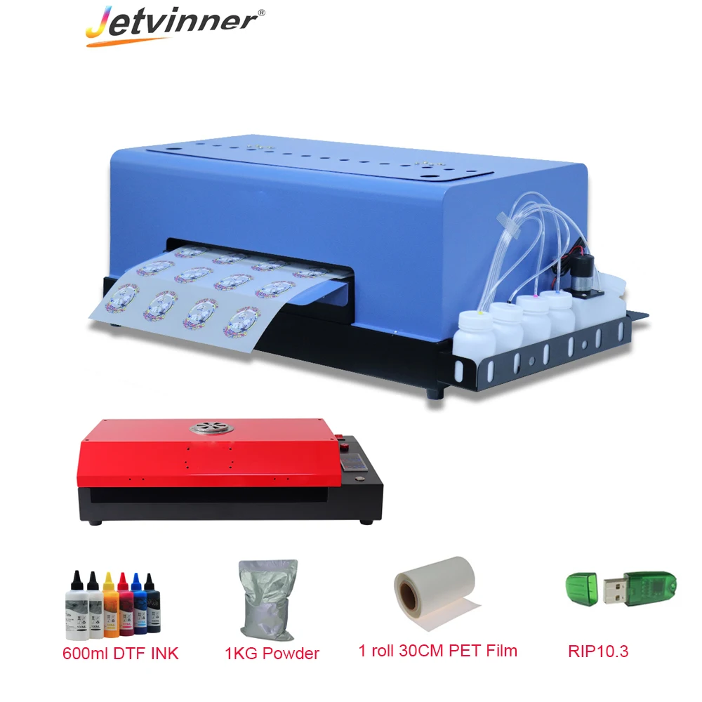 

A3 Plus DTF Printer Transfer Printing Machine for T-shirt Hoodies Jeans Hat Shoes for Epson L805 Multifunction DTF Printer