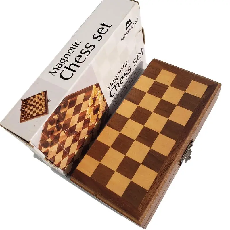 

Wooden Folding Chess Set Luxury Interior Storage Large Outdoor Chess Set Children Adult Mini Juegos De Mesa Chess Decor BD50CG
