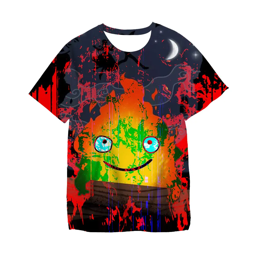 

Cool Colorrful Flame 3D Boys Girls Harajuku Funny Short Sleeve Casual Streetwear Tshirt Summer Clothes Teen