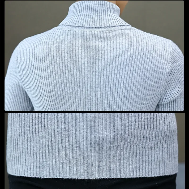 Neck Thick Winter Warm Sweater Men Turtleneck Pullover Mens Sweaters Slim Fit Pullovers Men Knitwear Male Tops