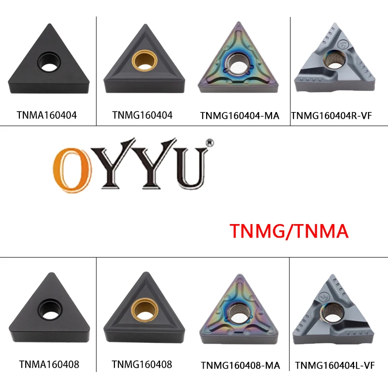 

TNMA160408 TNMG160408 TNMG160404 TNMA160404 TNMA TNMG R-VF MA/MS OY313K OY838H CNC Carbide Inserts 10PCS CNC Lathe Cutting