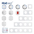 Wallpad DIY модуль, белая стеклянная светильник лампа, светодиодный индикатор, функциональная клавиша, только бесплатная комбинация