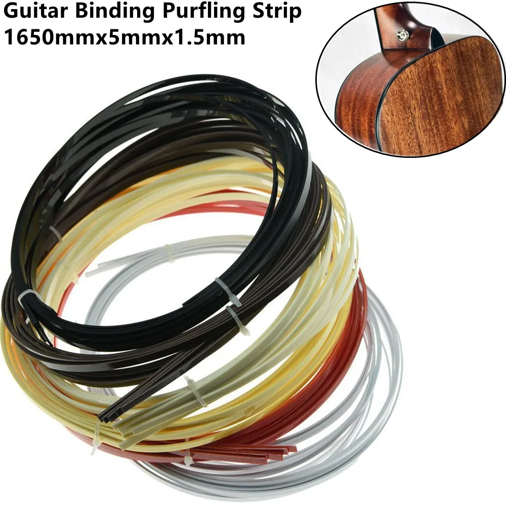 

5pcs ABS Guitar Body Binding Purfling Strip Parts For Luthiers Acoustic Classical Guitars Perfect Accessories 2023 Hot