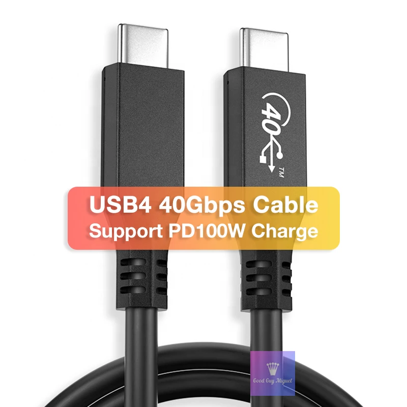 50cm 80cm USB4 40gbps USB 4 Cable for Thunderbolt 3 4 5K 60Hz Video Cable 100W for M1 MacBook Pro iPad Pro XPS PS4 DELL HP