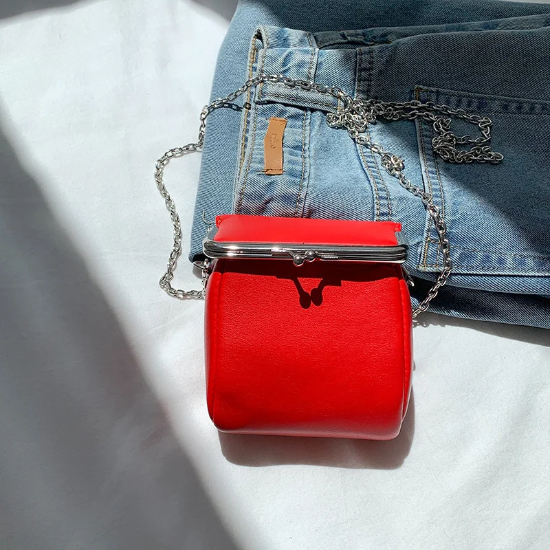 

Mini Chain Clip Bags Female Bag 2023 New Messenger Bag Women's Shoulder Bags Red Lipstick Pack High Quality Crossbody Bags