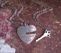 2pcs heart key necklacehis and her necklacehe who holds the keyboyfriend girlfriend gift special gift