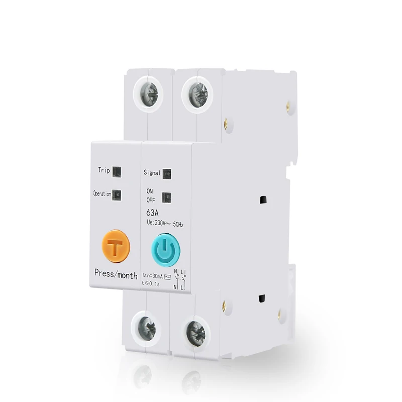 Автоматический выключатель 2P измеритель мощности и энергии в кВтч с Wi-Fi таймером