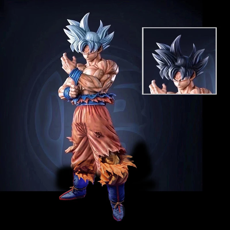 

45cm Dragon Ball Super Figure Double-headed Migatte No Gokui Son Goku Action Figure Ultra Instinct PVC Collection Model Toys