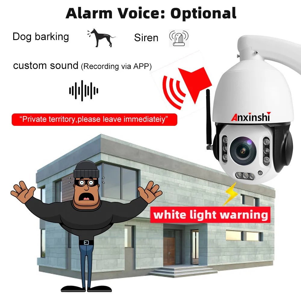 Дешево Камера Наружного видеонаблюдения с датчиком Sony, 4K Wi-Fi, 8 Мп, PTZ, 30-кратное увеличение, 5 МП, 2 Мп, H.265, P2P, ONVIF