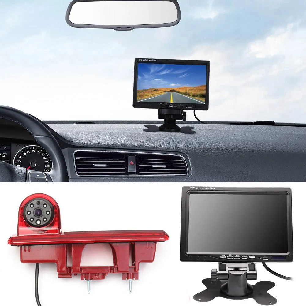 HD ПЗС Автомобильная камера заднего вида с 7 &quot4 3&quot Зеркало для монитора Opel Vauxhall