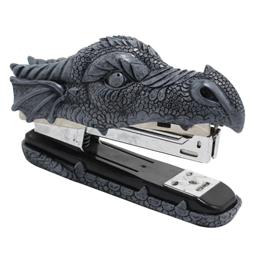 

Stapler Office Paper Brad Desktop Metal Fasteners Decorative Desk Supplies Stationery Student Dragon Handheld Animal Crocodile