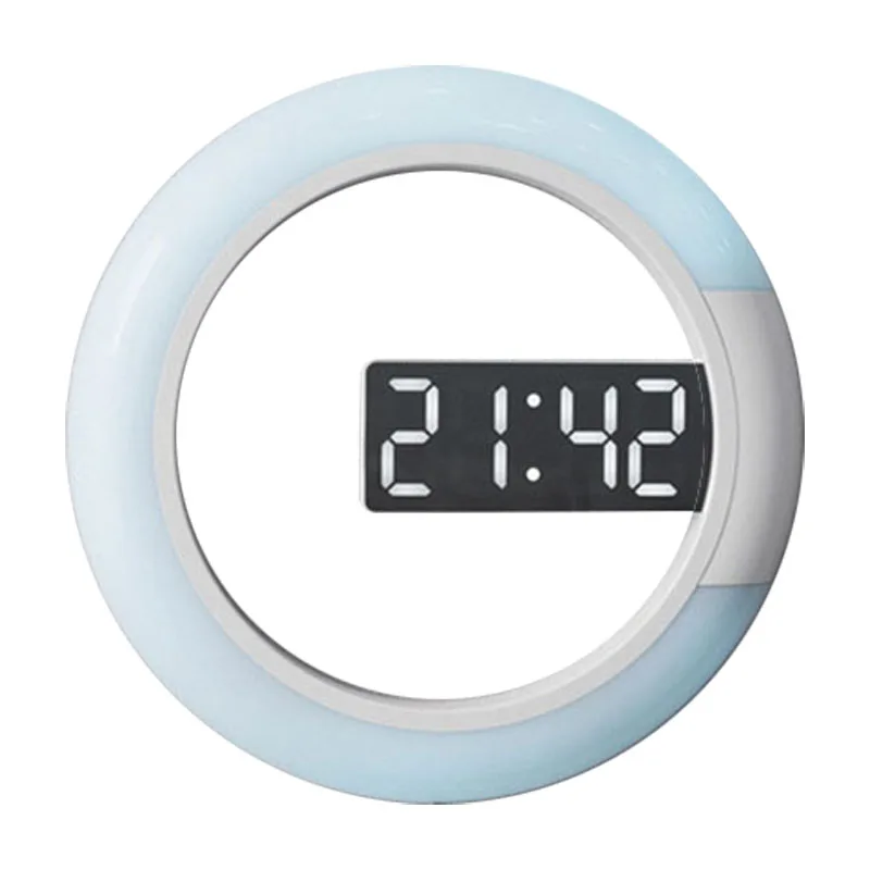 

3D LED Digital Table Clock Alarm Mirror Hollow Wall Clock Modern Design Nightlight for Home Living Room Decorations