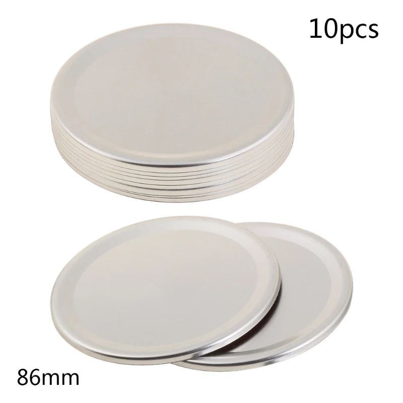 

10 Pieces Wide Mouth Canning Lids for Mason Canning 100% Fit & Airtight Easy to Use Jar Container Cover Bands Split-Type T21C