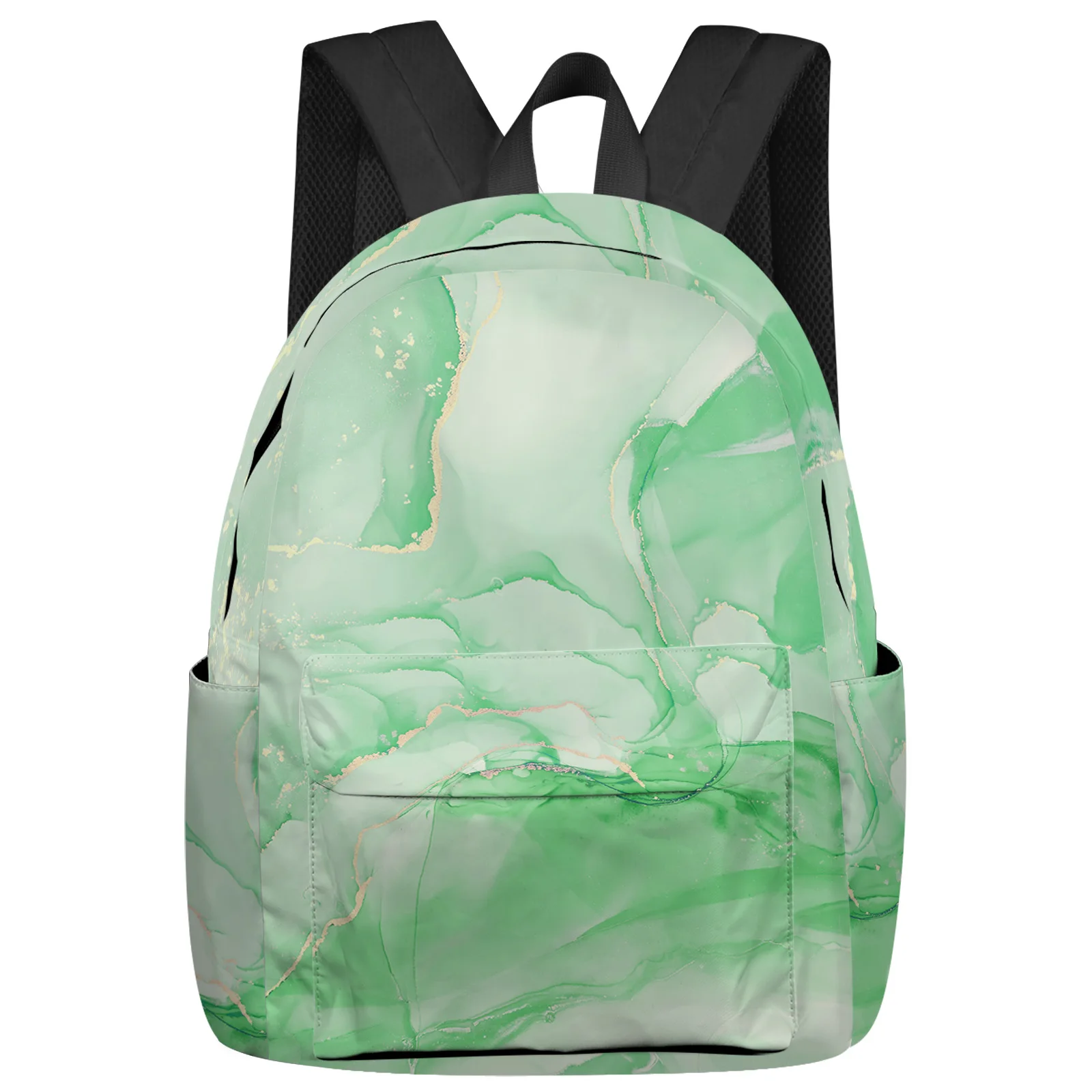 

Marble Texture Gradient Green Feminina Backpacks Teenagers Student School Bags Laptop Backpack Men Women Female Travel Mochila